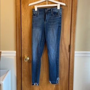 Cello Jeans with Distressed Bottoms